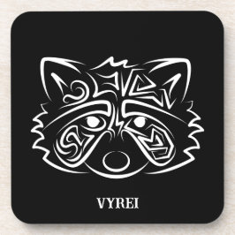 Posavasos Racco tribal blanco y negro