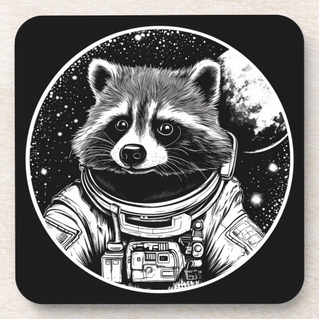 Posavasos Raccoon astronauta (Frente)