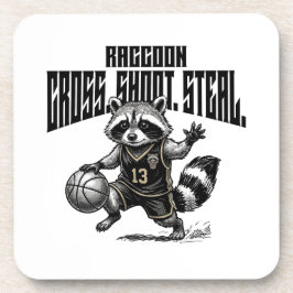 Posavasos Raccoon Basketball Star - Cross Shoot Steal Graph