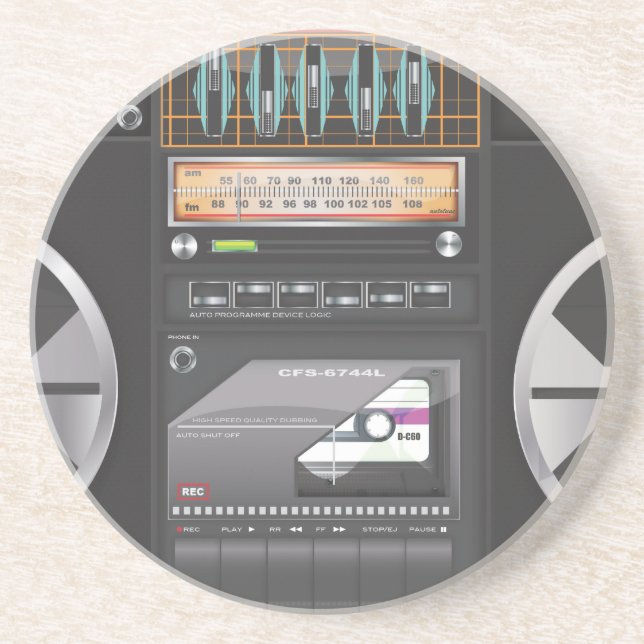 Posavasos Radiograbadora Ghetto Blaster (Frente)