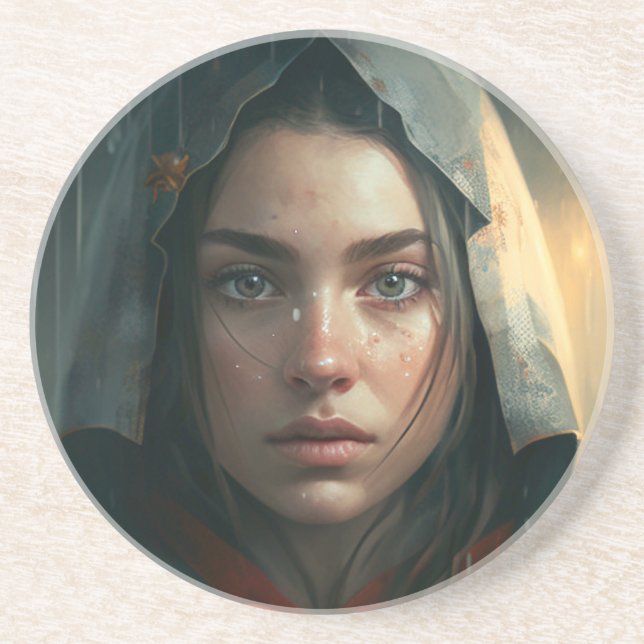 Posavasos Rain hood girl (Frente)