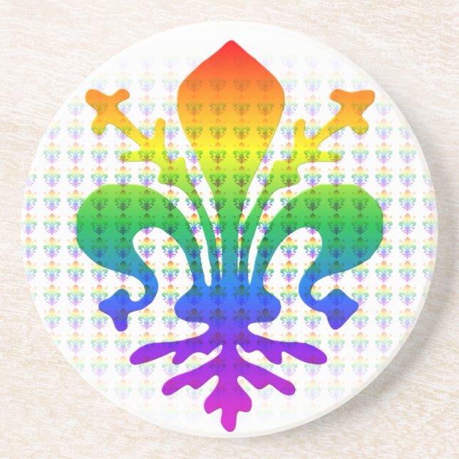Posavasos Rainbow Fleur-de-lis (Frente)