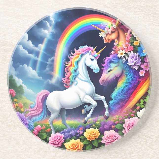 Posavasos Rainbow Unicorn One (Frente)