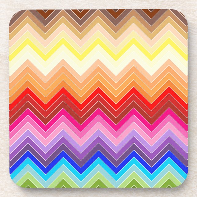 Posavasos Rainbow Zig Zag (Frente)