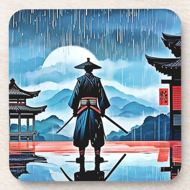 Posavasos Rainy Samurai: Vigilia silenciosa (Frente)