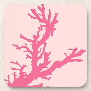 Posavasos Rama de coral - tonos rosa