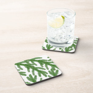 Posavasos Ramas de árbol de abeto verde