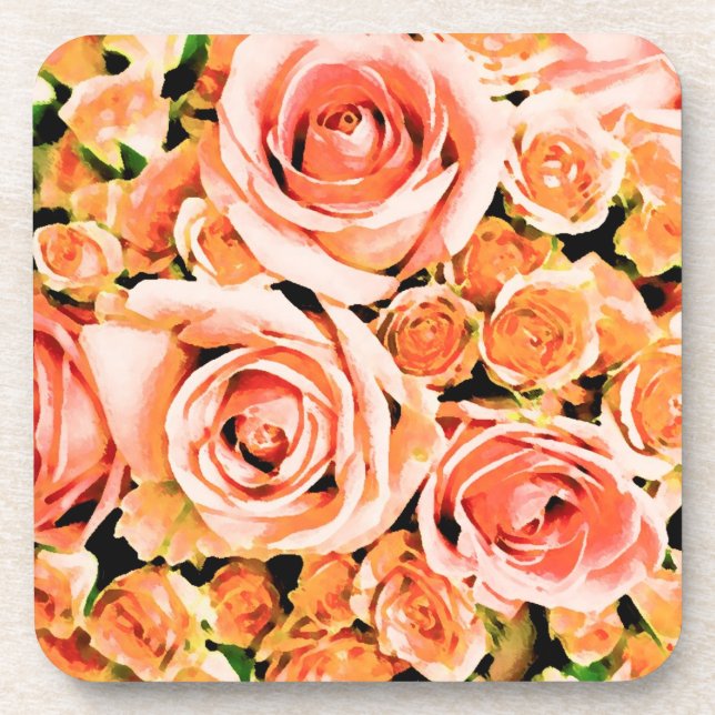 Posavasos Ramblas rosadas de color rosa (Frente)