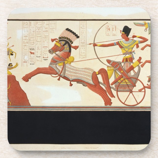 Posavasos Ramesses II (1279-13 A.C.) en la batalla de (Frente)