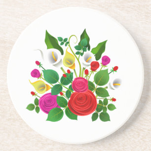 Posavasos Ramo de flores acuarela-47149