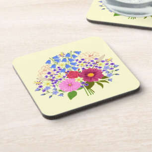 Posavasos Ramo de flores Amarillo Plástico