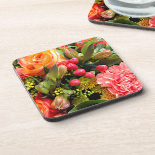 Posavasos Ramo de flores de colores de otoño Foto