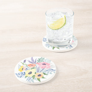 Posavasos Ramo de flores de primavera   Acuarela floral boni