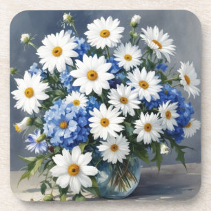 Posavasos Ramo de Flores Elegantes Daisies Acuarela