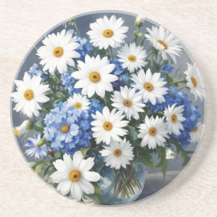 Posavasos Ramo de Flores Elegantes Daisies Acuarela
