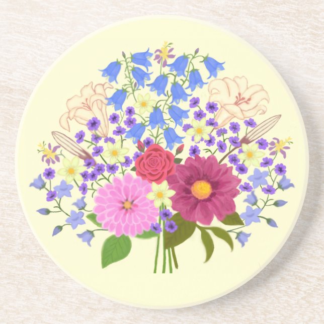 Posavasos Ramo de flores Yellow Stone (Frente)
