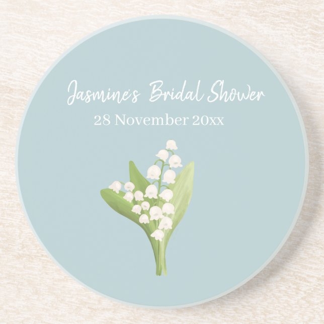 Posavasos Ramo de lirios del valle para baby shower nupcial (Frente)