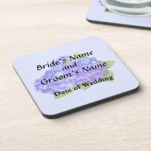 Posavasos Ramo de Productos de Boda de Hortensias Azules