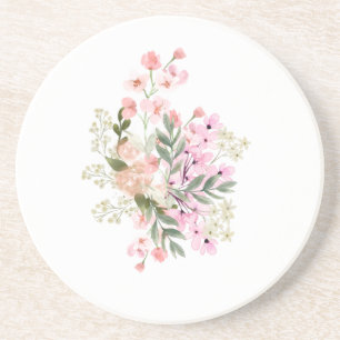 Posavasos Ramo floral rosa