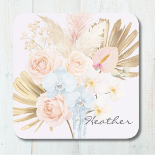 Posavasos Ramo Floral Tropical Bonito Monogramado