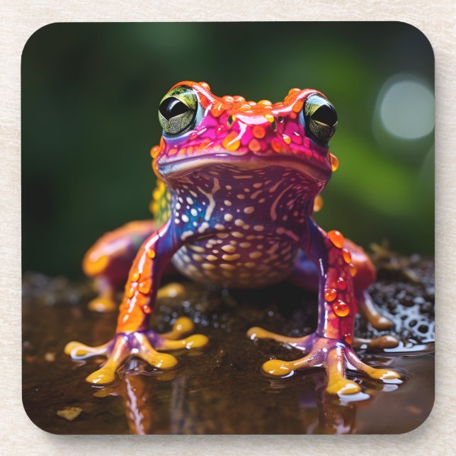 Posavasos 🐸 Rana arcoíris oriental (Frente)