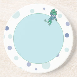 Posavasos Rana en jeans, cumpleaños, puntos de polka