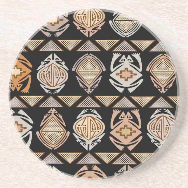 Posavasos Ranas de salto tribal (Frente)