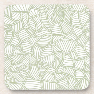 Posavasos Random Leaf Mosaic Pale Green