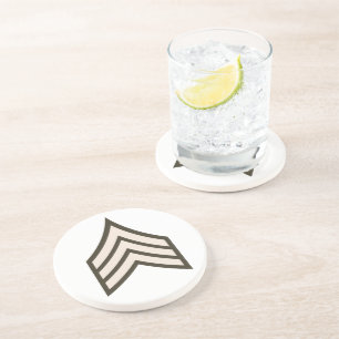 Posavasos rango de sargento del ejército