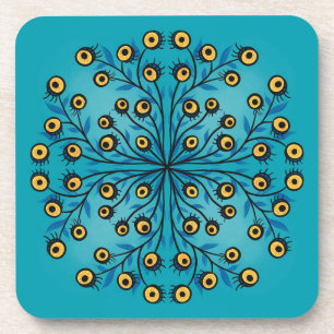 Posavasos Rara y espeluznante Halloween de arte de terror