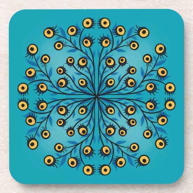 Posavasos Rara y espeluznante Halloween de arte de terror (Frente)