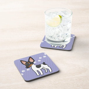 Posavasos Rata Terrier del dibujo animado/fox terrier de