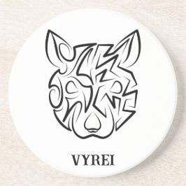 Posavasos Rata tribal negra y blanca