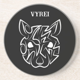 Posavasos Rata tribal negra y blanca