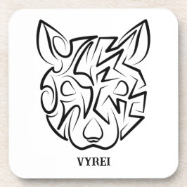 Posavasos Rata tribal negra y blanca