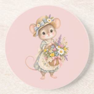 Posavasos Ratón encantador del bosque – Ilustración de jardí