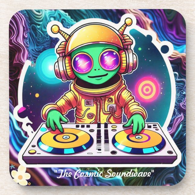 Posavasos "Rave en otro planeta" (Frente)