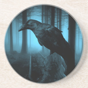 Posavasos Raven en el bosque