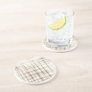 Posavasos Rayas abstractas de crema marrón