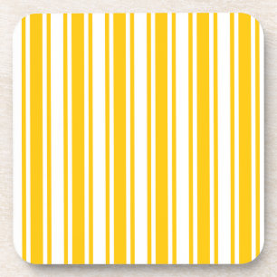 Posavasos Rayas de caramelo amarillo y blanco