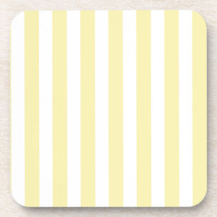 Posavasos Rayas de caramelo amarillo y blanco