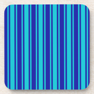 Posavasos Rayas de caramelo azul turquesa