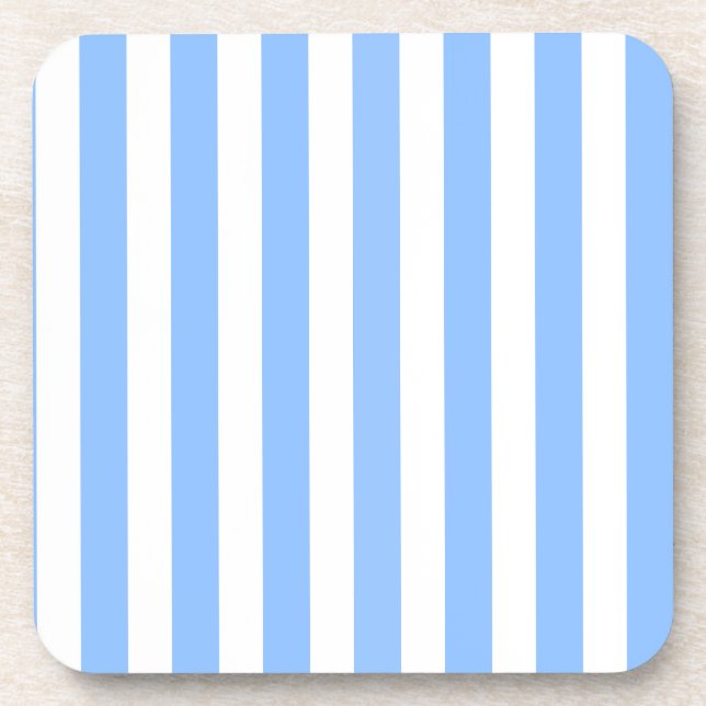 Posavasos Rayas de caramelo azul y blanco (Frente)