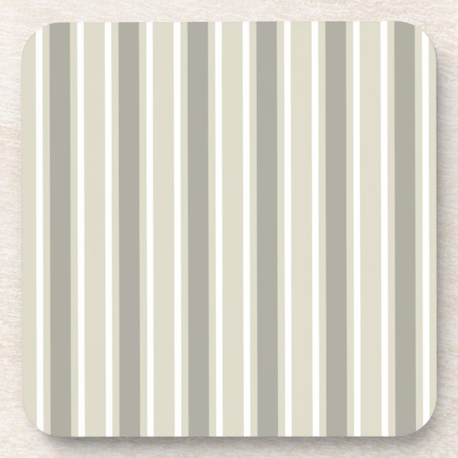 Posavasos Rayas de caramelo beige (Frente)