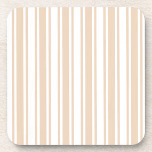 Posavasos Rayas de caramelo beige y blanco