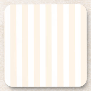 Posavasos Rayas de caramelo beige y blanco