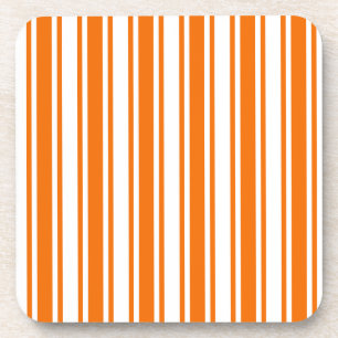 Posavasos rayas de caramelo blanco y naranja