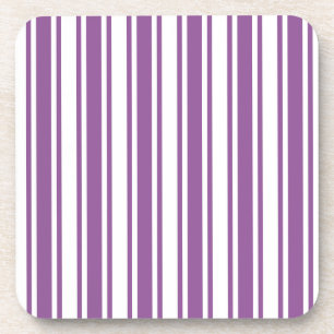 Posavasos Rayas de caramelo morado y blanco