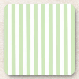 Posavasos Rayas de caramelo verde claro y blanco