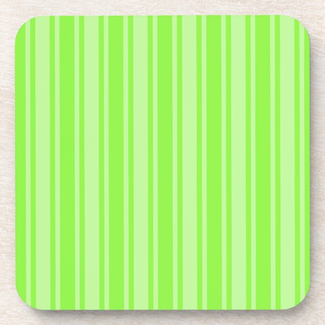 Posavasos Rayas de caramelo verde limón (Frente)